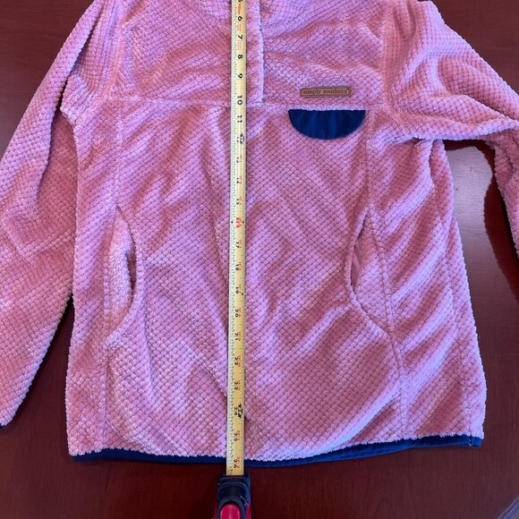 Simply Southern Youth Fleece Pull Over Rose Pink Size Youth Medium Girls 8 - Picture 8 of 8